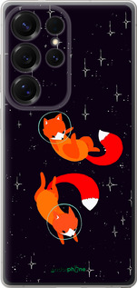 Силиконовый чехол Лисички в космосе для Samsung Galaxy S25 Ultra - 4519u-3805 изображение 