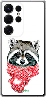 Силиконовый чехол Енот в шарфе для Samsung Galaxy S25 Ultra - 4688u-3805 изображение 
