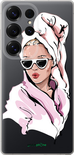 Силиконовый чехол Девушка в очках 2 для Samsung Galaxy S25 Ultra - 4714u-3805 изображение 