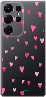Силиконовый чехол Сердечки 2 для Samsung Galaxy S25 Ultra - 4763u-3805 изображение 