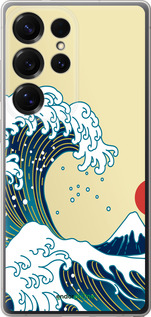 Силиконовый чехол Японские волны для Samsung Galaxy S25 Ultra - 5533u-3805 изображение 