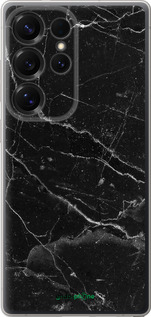 Силиконовый чехол Черный мрамор v2 для Samsung Galaxy S25 Ultra - 5568u-3805 изображение 