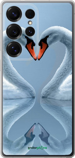 Силиконовый чехол Лебеди для Samsung Galaxy S25 Ultra - 6007u-3805 изображение 