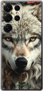 Силиконовый чехол Волчий взгляд для Samsung Galaxy S25 Ultra - 6066u-3805 изображение 