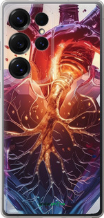 Силиконовый чехол Crystal Heart для Samsung Galaxy S25 Ultra - 6070u-3805 изображение 