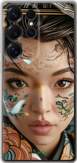 Силиконовый чехол Взгляд души самурая для Samsung Galaxy S25 Ultra - 6076u-3805 изображение 