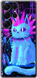Силиконовый чехол Кот панк для Samsung Galaxy S25 Ultra - 6311u-3805 изображение 