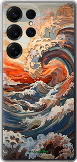 Силиконовый чехол Арт волны для Samsung Galaxy S25 Ultra - 6324u-3805 изображение 