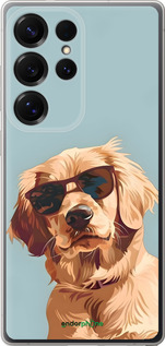 Силиконовый чехол Пес в очках для Samsung Galaxy S25 Ultra - 6381u-3805 изображение 