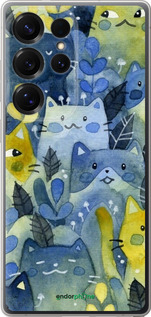 Силиконовый чехол С изображением кошачьего леса для Samsung Galaxy S25 Ultra - 6447u-3805 изображение 