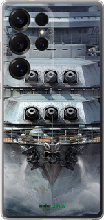 Силиконовый чехол Линкор, world of tanks, wargaming, военный корабль для Samsung Galaxy S25 Ultra - 6453u-3805 изображение 