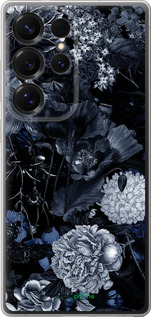 Силиконовый чехол Абстрактный цветочный рисунок в синих тонах для Samsung Galaxy S25 Ultra - 6539u-3805 изображение 