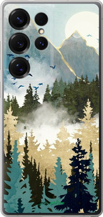 Силиконовый чехол С изображением лесного пейзажа для Samsung Galaxy S25 Ultra - 6548u-3805 изображение 