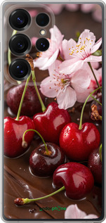 Силиконовый чехол Вишня в шоколаде для Samsung Galaxy S25 Ultra - 6698u-3805 изображение 