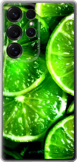 Силиконовый чехол Зелёные дольки лимона для Samsung Galaxy S25 Ultra - 852u-3805 изображение 