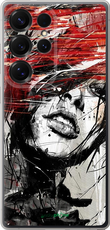 Силиконовый чехол Лицо девушки для Samsung Galaxy S25 Ultra - 1162u-3805 изображение 