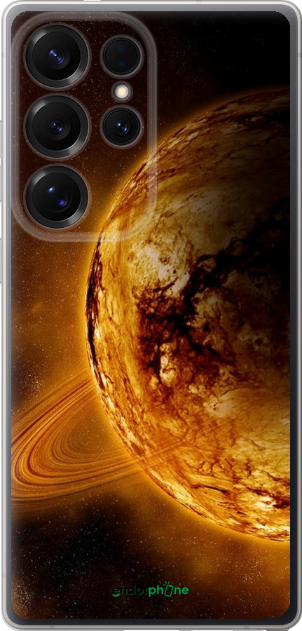 Силиконовый чехол Жёлтый Сатурн для Samsung Galaxy S25 Ultra - 170u-3805 изображение 