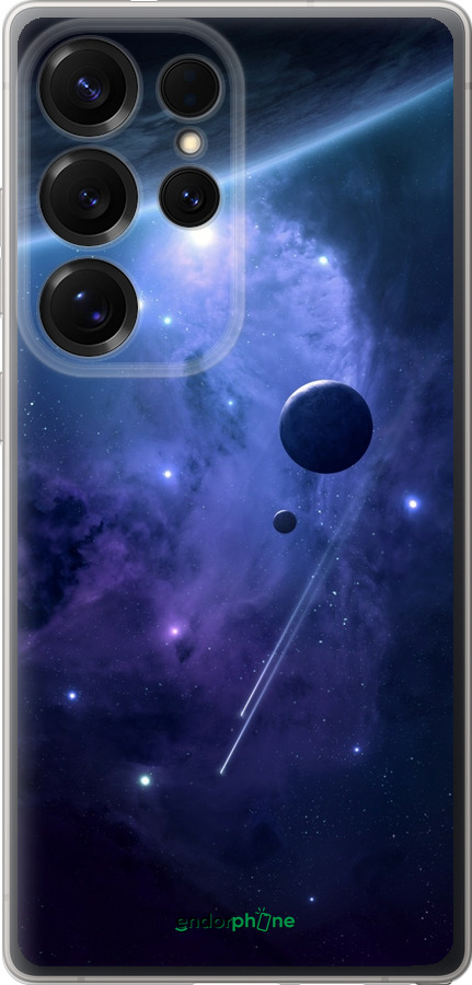 Силіконовий чехол Планети в синьому космосі для Samsung Galaxy S25 Ultra - 171u-3805 изображение 