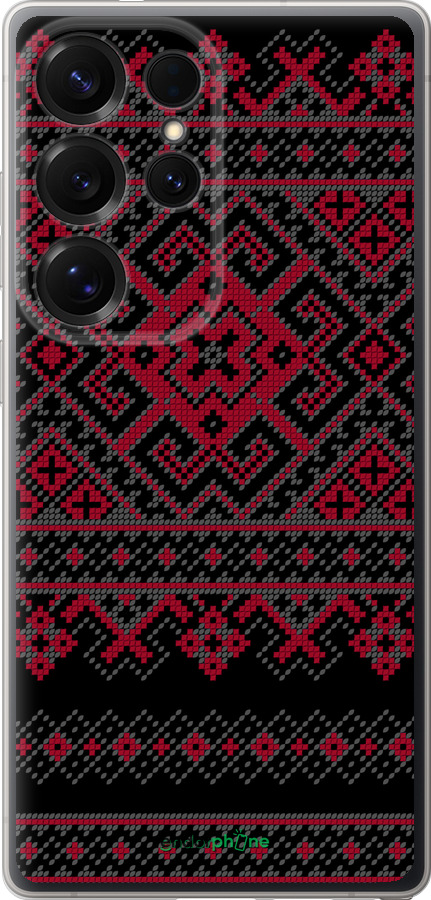Силиконовый чехол Вышиванка 52 для Samsung Galaxy S25 Ultra - 1763u-3805 изображение 