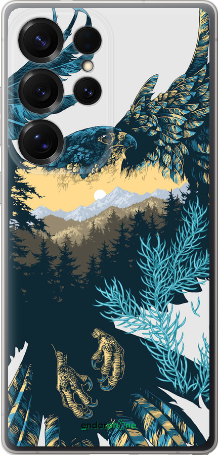 Силиконовый чехол Арт-орел на фоне природы для Samsung Galaxy S25 Ultra - 3983u-3805 изображение 