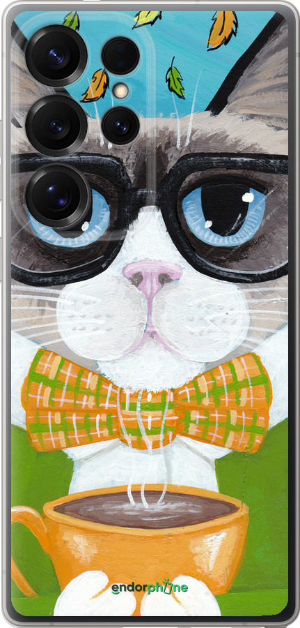 Силиконовый чехол Cat&Coffee для Samsung Galaxy S25 Ultra - 4053u-3805 изображение 