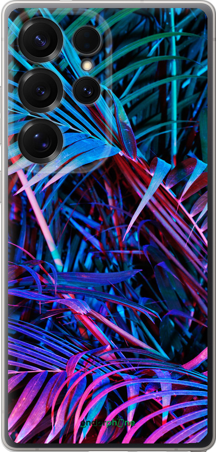 Силиконовый чехол Папоротник под ультрафиолетом для Samsung Galaxy S25 Ultra - 4069u-3805 изображение 