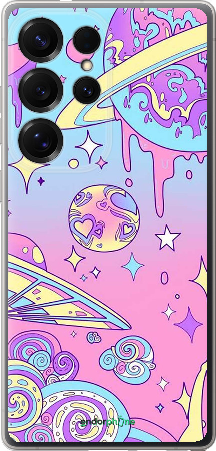 Силиконовый чехол Розовая галактика для Samsung Galaxy S25 Ultra - 4146u-3805 изображение 