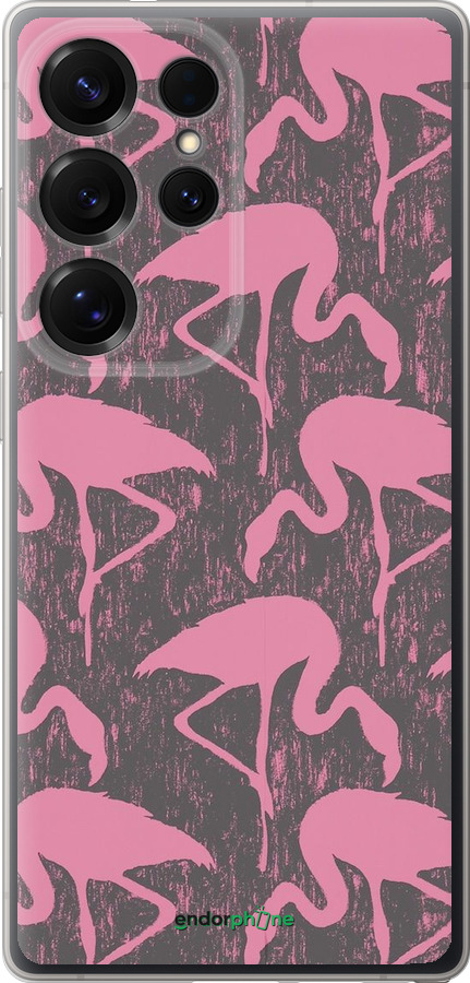 Силиконовый чехол Vintage-Flamingos для Samsung Galaxy S25 Ultra - 4171u-3805 изображение 
