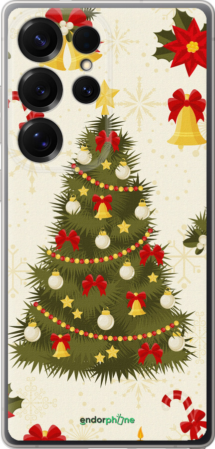 Силиконовый чехол Новогодняя елка для Samsung Galaxy S25 Ultra - 4198u-3805 изображение 