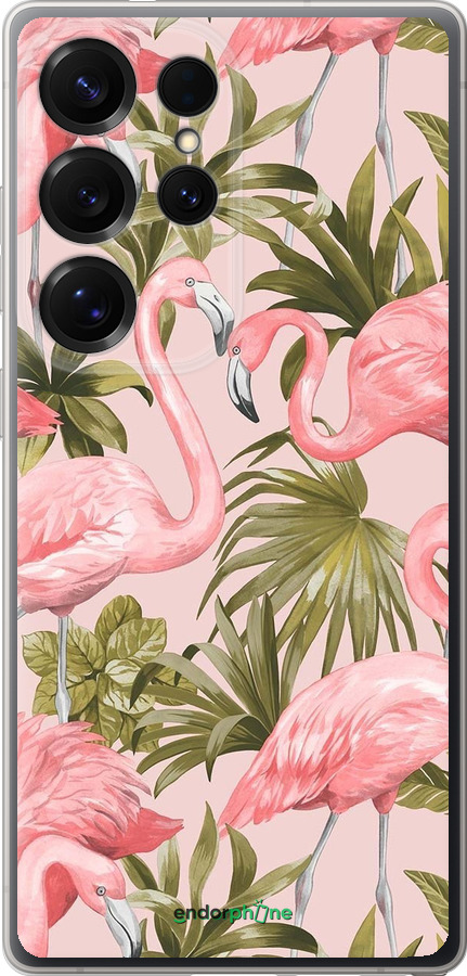 Силиконовый чехол фламинго 2 для Samsung Galaxy S25 Ultra - 4360u-3805 изображение 