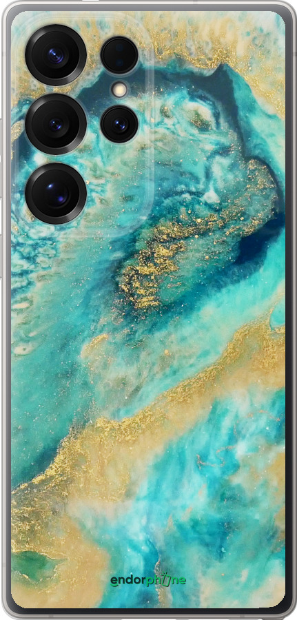Силиконовый чехол Green marble для Samsung Galaxy S25 Ultra - 4365u-3805 изображение 