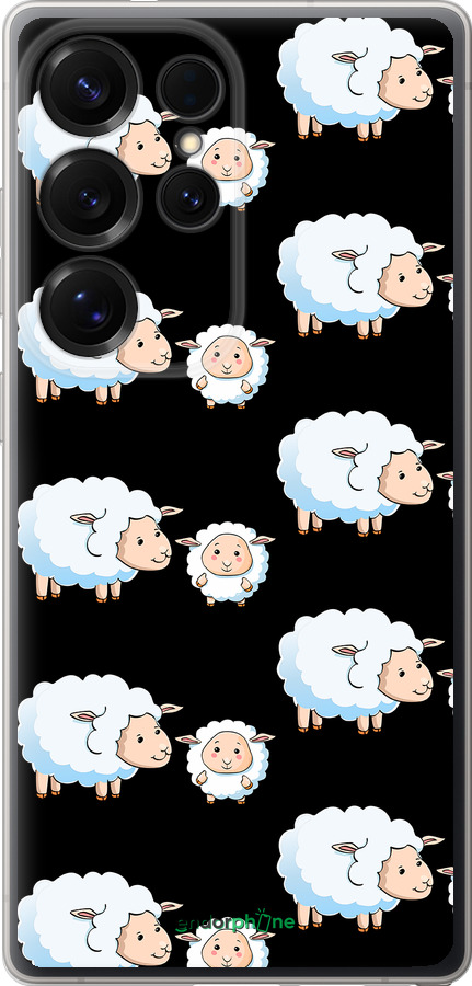 Силиконовый чехол Овечки1 для Samsung Galaxy S25 Ultra - 4637u-3805 изображение 