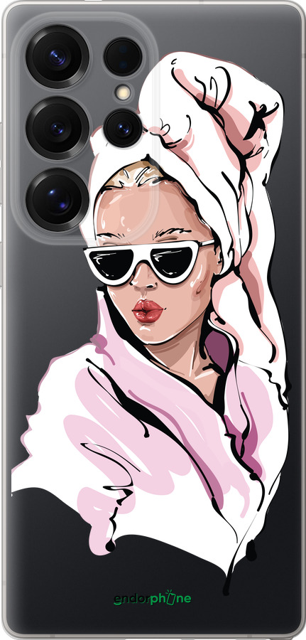 Силиконовый чехол Девушка в очках 2 для Samsung Galaxy S25 Ultra - 4714u-3805 изображение 