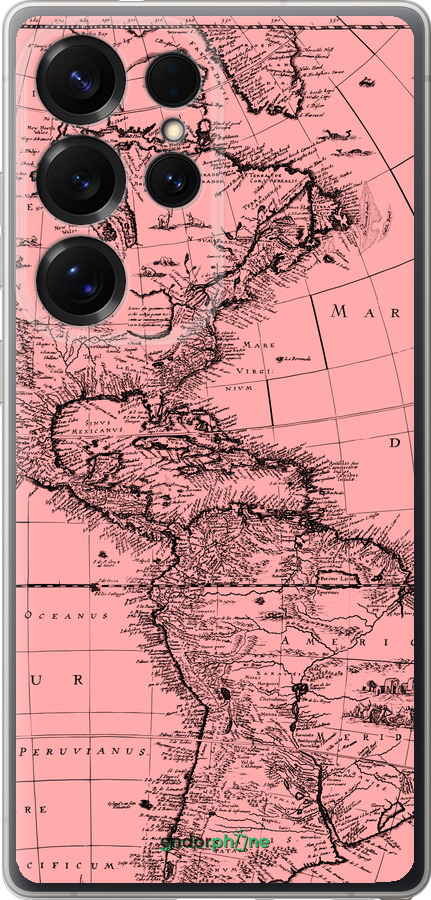 Силиконовый чехол Карта для Samsung Galaxy S25 Ultra - 4794u-3805 изображение 