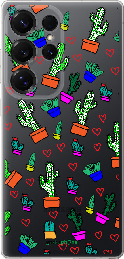 Силиконовый чехол Кактусы 4 для Samsung Galaxy S25 Ultra - 4856u-3805 изображение 