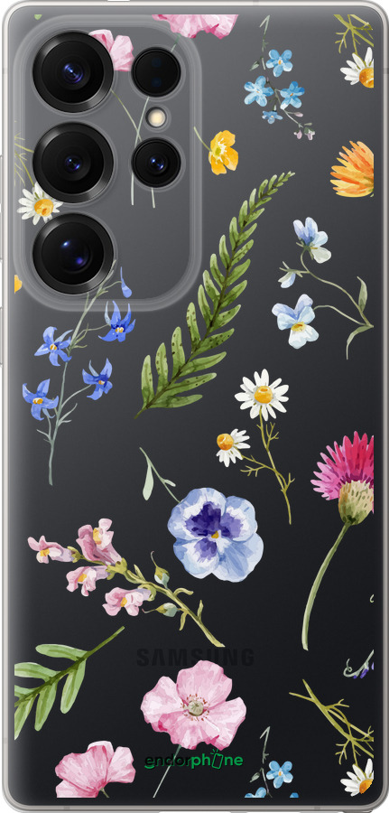 Силиконовый чехол Цветочный фон v2 для Samsung Galaxy S25 Ultra - 5472u-3805 изображение 