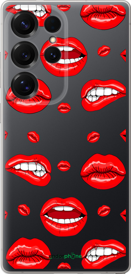 Силиконовый чехол Губы v3 для Samsung Galaxy S25 Ultra - 5477u-3805 изображение 