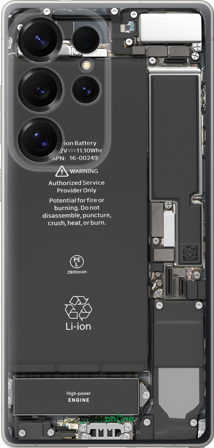 Силиконовый чехол Детали смартфона для Samsung Galaxy S25 Ultra - 5487u-3805 изображение 