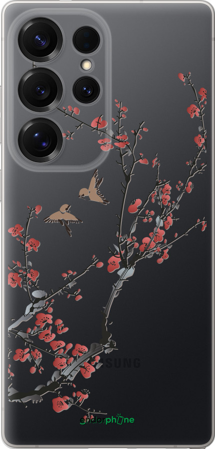 Силиконовый чехол Сакура v2 для Samsung Galaxy S25 Ultra - 5538u-3805 изображение 