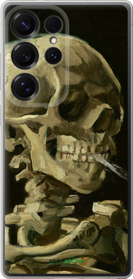 Силиконовый чехол Винсент Ван Гог. Череп для Samsung Galaxy S25 Ultra - 5544u-3805 изображение 