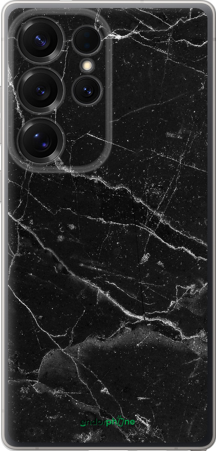 Силиконовый чехол Черный мрамор v2 для Samsung Galaxy S25 Ultra - 5568u-3805 изображение 