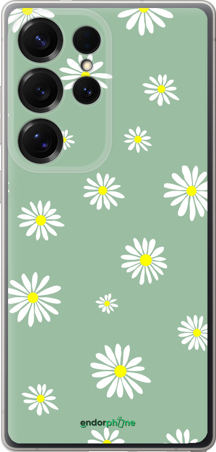 Силиконовый чехол Ромашки v4 для Samsung Galaxy S25 Ultra - 5603u-3805 изображение 