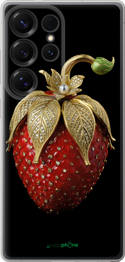 Силиконовый чехол Клубника v3 для Samsung Galaxy S25 Ultra - 5638u-3805 изображение 