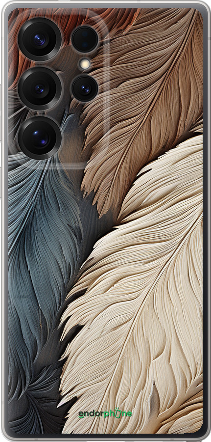 Силиконовый чехол Листья в стиле бохо для Samsung Galaxy S25 Ultra - 5643u-3805 изображение 