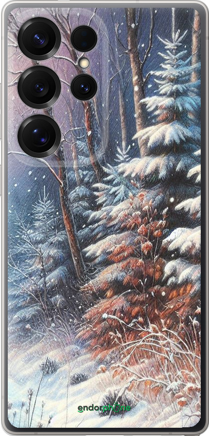 Силиконовый чехол Зимний пейзаж для Samsung Galaxy S25 Ultra - 5814u-3805 изображение 
