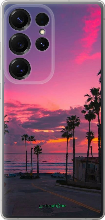 Силиконовый чехол Пальмы для Samsung Galaxy S25 Ultra - 5873u-3805 изображение 