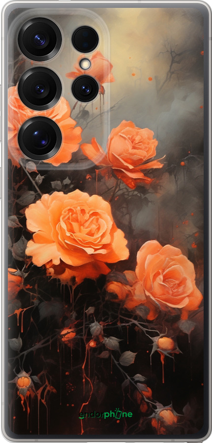 Силиконовый чехол Оранжевые розы для Samsung Galaxy S25 Ultra - 5944u-3805 изображение 