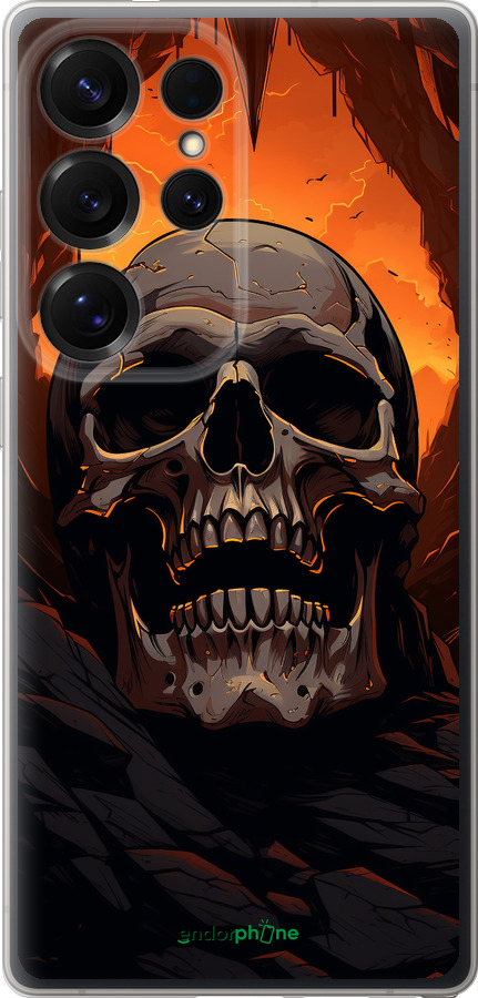 Силиконовый чехол Череп в пещере для Samsung Galaxy S25 Ultra - 5959u-3805 изображение 