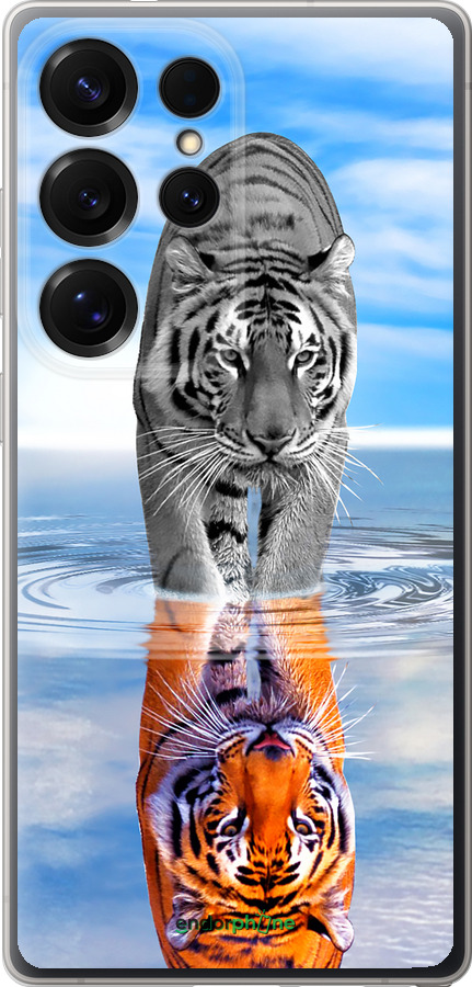 Силіконовий чехол Тигр для Samsung Galaxy S25 Ultra - 6016u-3805 изображение 