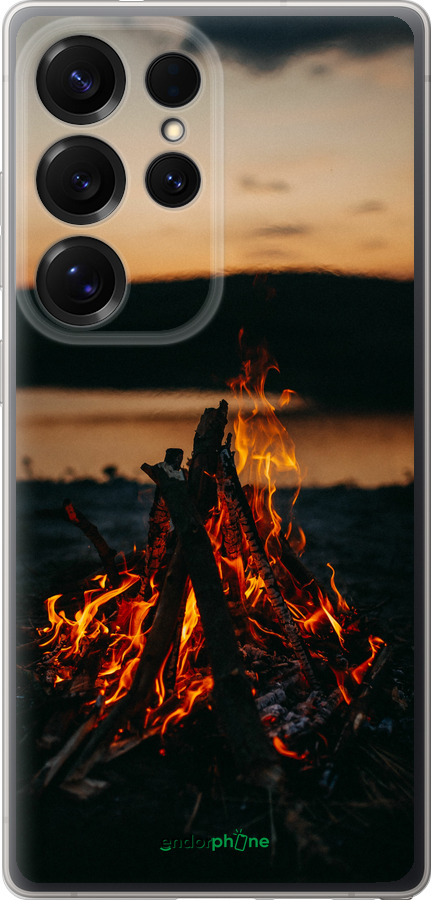 Силиконовый чехол Огонь для Samsung Galaxy S25 Ultra - 6021u-3805 изображение 
